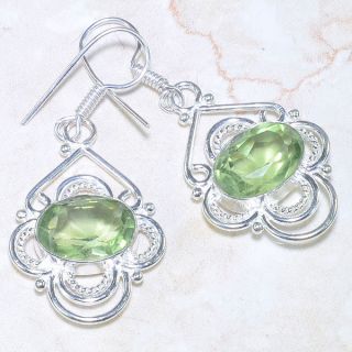 Green Amethyst Earrings 1 7 8 G9341