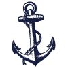 Vintage Anchor Nautical Sailing T Shirt Nantucket Sail Boat Navy