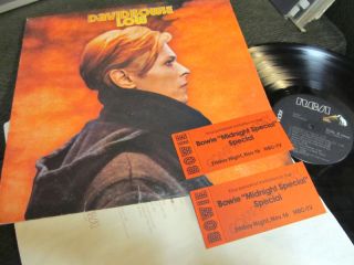 David Bowie Low LP 77 Orig CPL12030 w 2TICKETS RARE Midnight Special