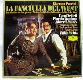 Giacomo Puccini The Girl of The Golden West 3 LP Box Set DG 2563 902