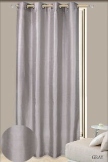 Gray Grey Faux Silk Window Panels Grommet Top 2 Panels Brand New