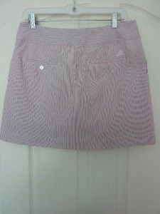Ladies Adidas Clima Cool Tennis Golf Skirt Skort Sz 6 Stripes