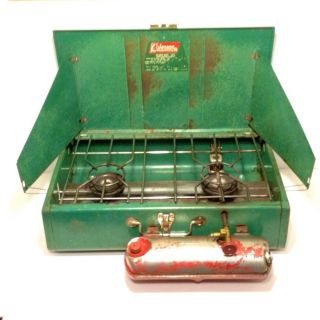 Coleman 413G Green Two Burner Camp Stove Gas or Propane