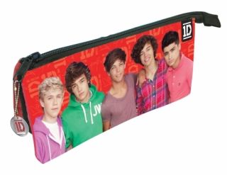 New One Direction 3 Pocket Pencil Case Stationery Gift