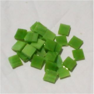 Spring Green Opal Mosaic Glass Tiles   Squares, Diamonds, Borders or