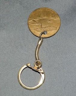 Vtg 1939 Golden Gate International Exposition Token Key Ring Treasure