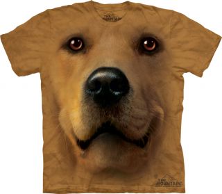 The Mountain Golden Retriever Dog Face Pet T Shirt M
