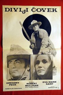 Stalking Moon Insert Western Gregory Peck 1968 RARE EXYU Movie Poster