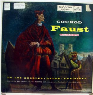 CLUYTENS Gounod Faust LP VG LM 1825 Vinyl 1955 Record
