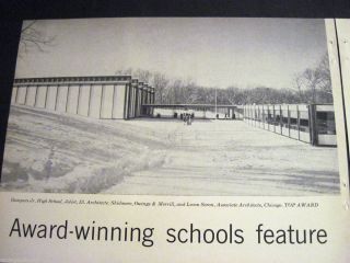 Image of Gompers Middle School in Joliet IL More 1960 Fenestra Print