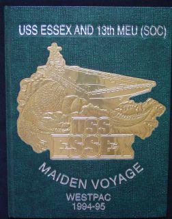 USS Essex LHD 2 1994 1995 13th Meu Maiden Cruise Book