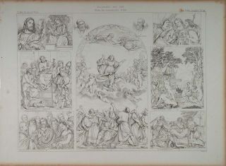 1870 Religious Lithograph Italy Painting Venetian Painters Titian