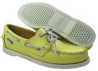 New Sebago Womens Docksides Yellow Oxfords Shoes US Sizes