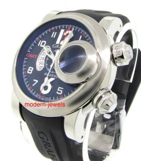 Graham Swordfish Grillo Alarm GMT 46 mm Steel Watch