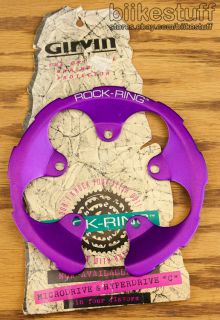 New old stock Purple finish Girvin Rock Ring. For 94BCD, 5 bolt crank