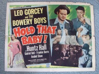 Leo Gorcey and The Bowery Boys Hold That Baby Movie Poster Original