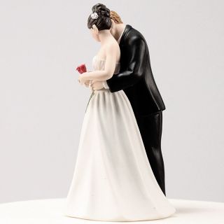 Yes to The Rose Bride Groom Couple Wedding Cake Topper Figurine