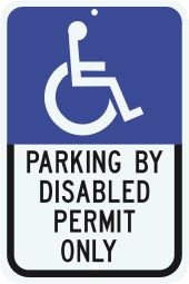 3M Refl Handicap Parking Sign Florida State Specified