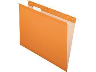 Hanging File Folders 1 5 Tab 11 Point Stock Letter Orange 25 Box