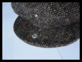  Donegal Tweed Hat Cap from Hanna Hats Ireland Size L 7 3 8 1 2