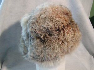 Vintage Womens GOTTESMAN NY Genuine Fur Fox Coyote Hat MOD Winter Pill