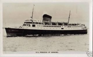 CPR SS Princess of Nanaimo Real Photo Postcard by Gowen