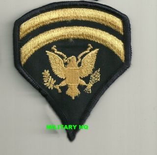 ARMY SPECIALIST 6 (SPEC 6) SLEEVE INSIGNIA Gold/Blue   OBSOLETE RANK