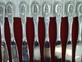 Fantastic Wallace Rose Point Sterling Flatware Set Full Service for 8