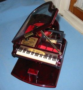 Vintage Kings Grand Piano Music Jewelry Box Plays Piano Man 12 x 8