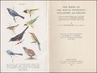 1951 Glenister THE BIRDS OF THE MALAY PENINSULA, SINGAPORE PENANG