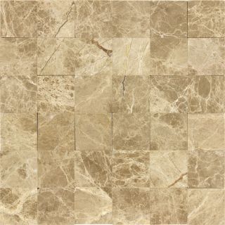  Bathroom 2x2 Tiled Light Emperador Polished Marble Stone Mosaic Tile