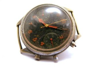 Vintage Big Hanhart German Military chronograph to restore.WW II