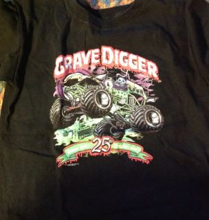 Grave Digger Youth M Shirt 25th Anniversary