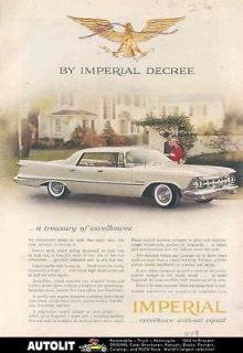 1959 Chrysler Imperial Ad Pan Am Clipper Jet