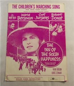 Vintage Sheet Music. The Childrens Marching Son. The Inn of the Sixth