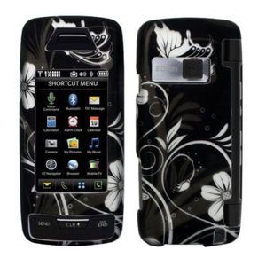 Black Butterfly Flower Snap on Hard Cover Protector Case for LG
