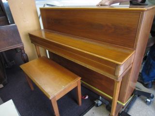 Ed Seiler Upright Piano w Bench Upright 88 Key on Wheels