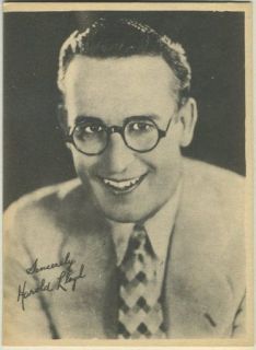 Harold Lloyd Vintage 1920s Kashin Movie Star Large Card