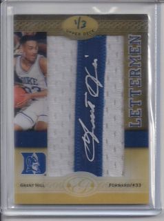 Grant Hill 2011 Upper Deck All Time Greats Lettermen Auto Patch Letter