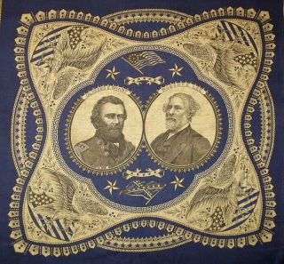 Grant Lee Lincoln Civil War Craft Panel Fabric Blue