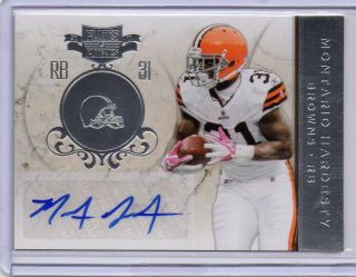 2011 Plates Patches Montario Hardesty RC Auto D 25 SP Browns Invest