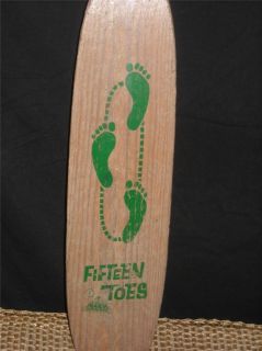 Vintage Nash Sidewalk Surf Boards Fifteen Toes Green Decal
