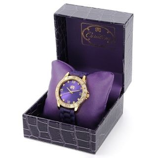 CURATIONS WITH STEFANI GREENFIELD BEAUTIFUL BLING PURPLE CRYSTAL WATCH