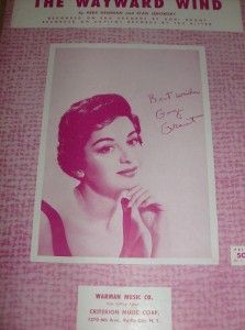 Sheet Music from 1950s  #2 Pieces by Gogi Grant  Photos on Covers