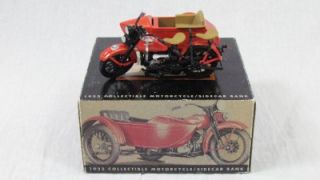 1933 Harley Davidson Motorcycle w Sidecar Collectible Bank Mint