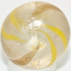 antique golstone lutz w yellow swirls rare c 1890