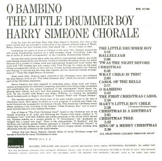 Harry Simeone Chorale Little Drummer Boy Kapp Stereo 3 3 4 IPS Reel to