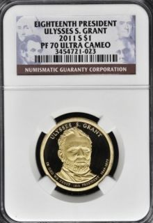 2011 S ULYSSES S GRANT PROOF $1/ NGC PF70 UCAM / Early Releases