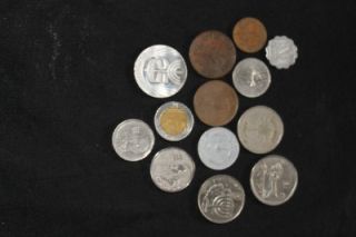 Israel Palestine Israeli Coin Lot of 13 include 1 Medal Some Old Mils