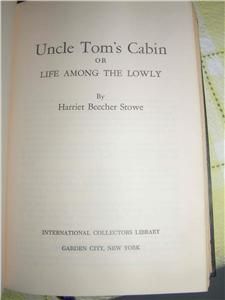 Uncle Toms Cabin Harriet Beecher Stowe International Collectors HB